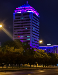 威(wei)海(hai)衞生(sheng)大廈亱景亮化(hua)
